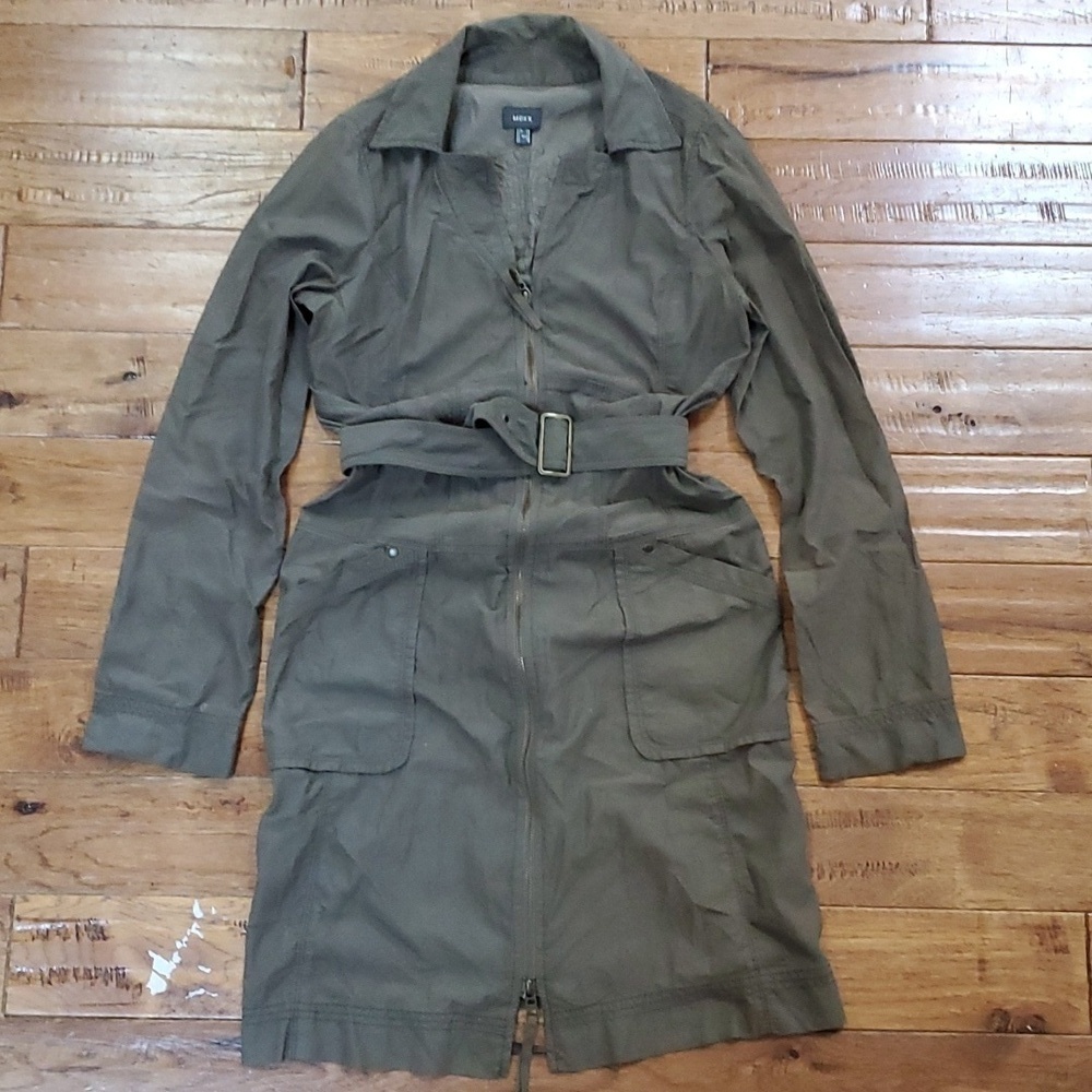 Mexx green safari trench dress